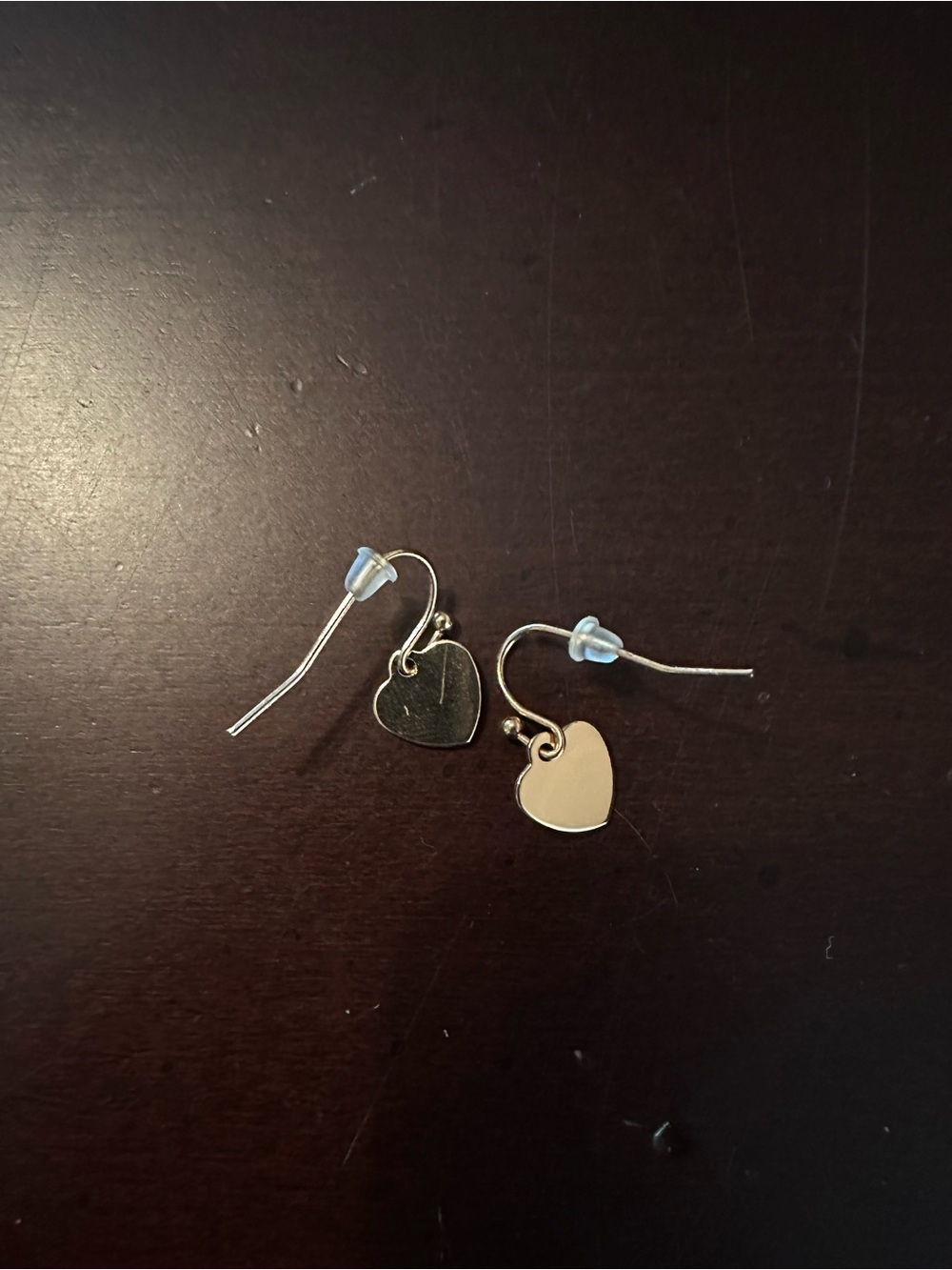 Delicate Heart Dangle Earrings - Gold